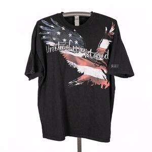 5.11 Tactical Men's 100% Cotton T-Shirt 2XL XXL Patriotic USA Flag Eagle United